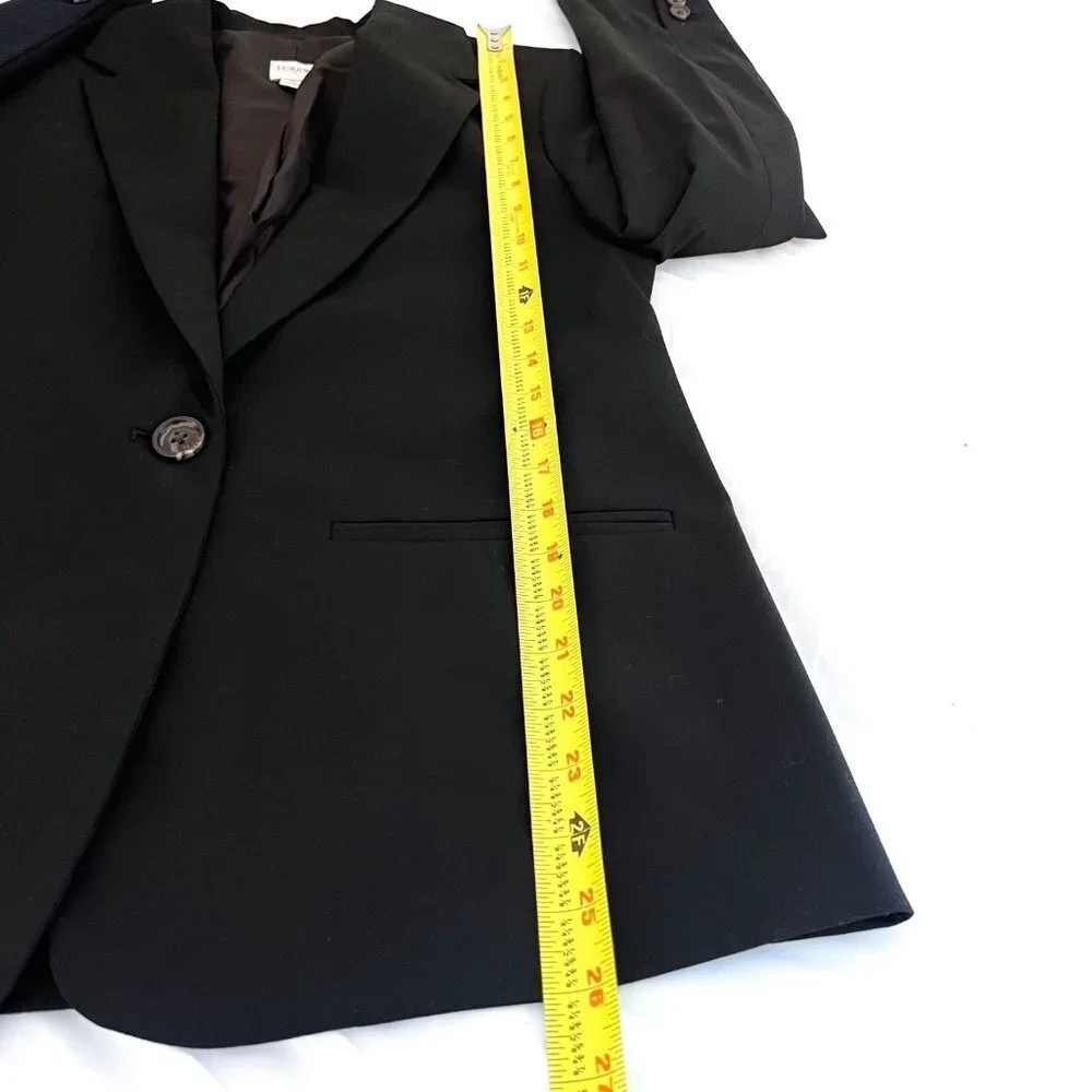 J.Crew Black One Button Blazer Size 2